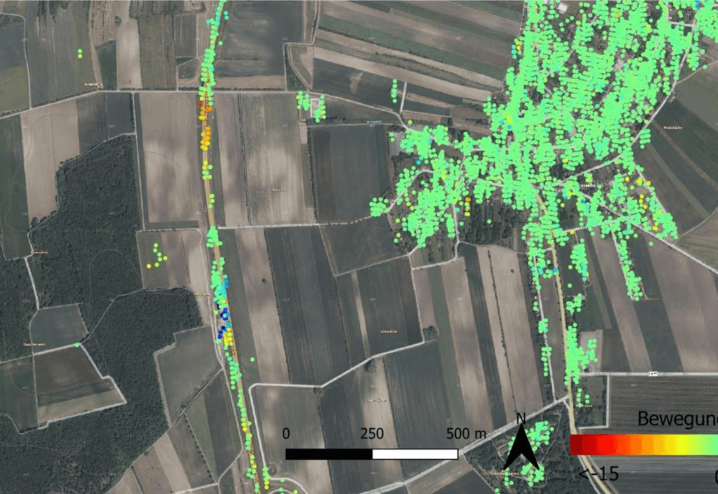 Erkennung von Setzungen und Bausubsidenzen via InSAR